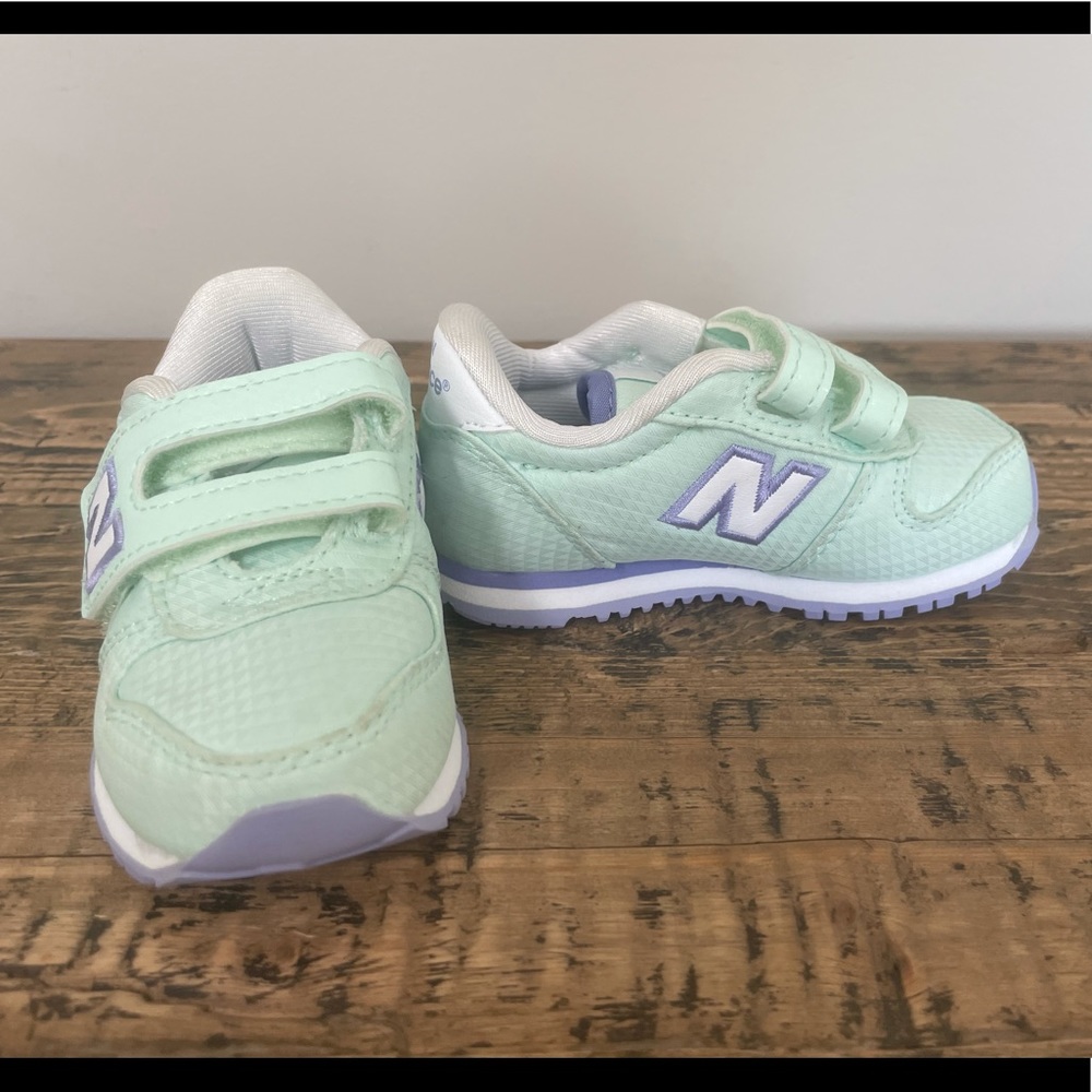 New Balance sneakers - teal + purple - toddler size 6